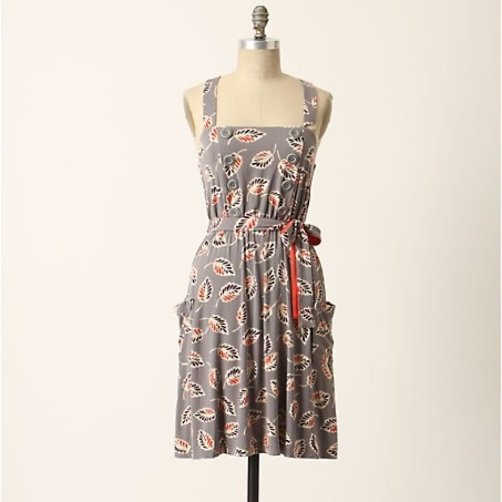 Anthropologie Little Yellow Button Jumper Dress
